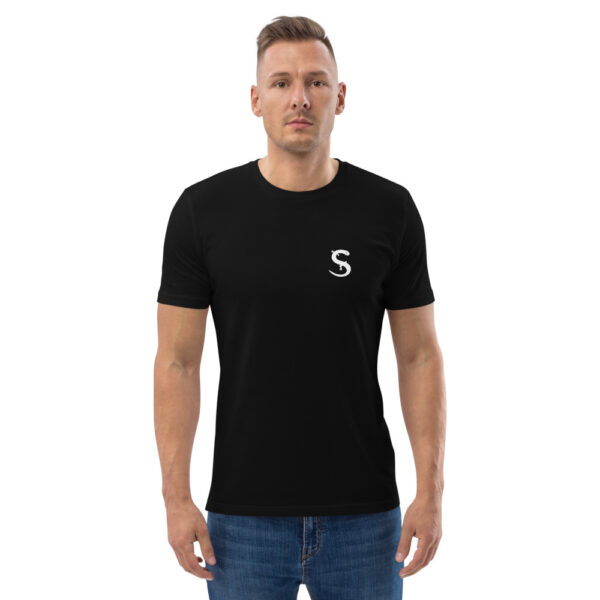 unisex organic cotton t shirt black front 2 61913c4186ef5