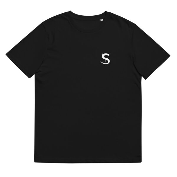 unisex organic cotton t shirt black front 61913c41869d5