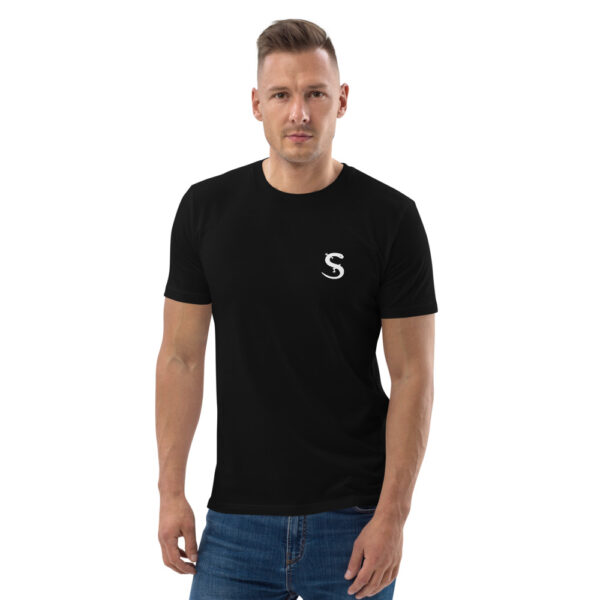 unisex organic cotton t shirt black front 61913c41870a2