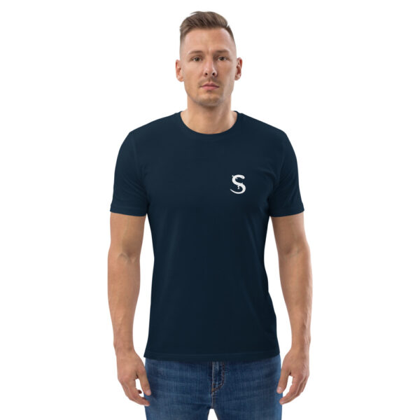 unisex organic cotton t shirt french navy front 2 61913c4187292