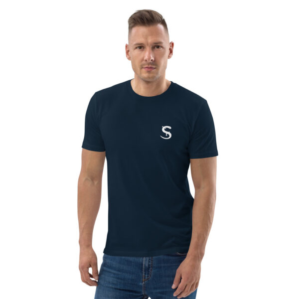 unisex organic cotton t shirt french navy front 61913c41875c9