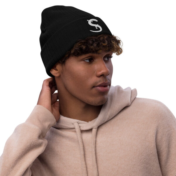 recycled cuffed beanie black front 61b7dd44d272f